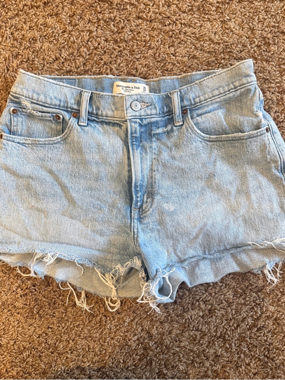 Abercrombie & Fitch Light Wash Denim Cutoff Shorts